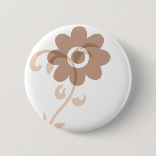 Spaß-erdige Blume Button