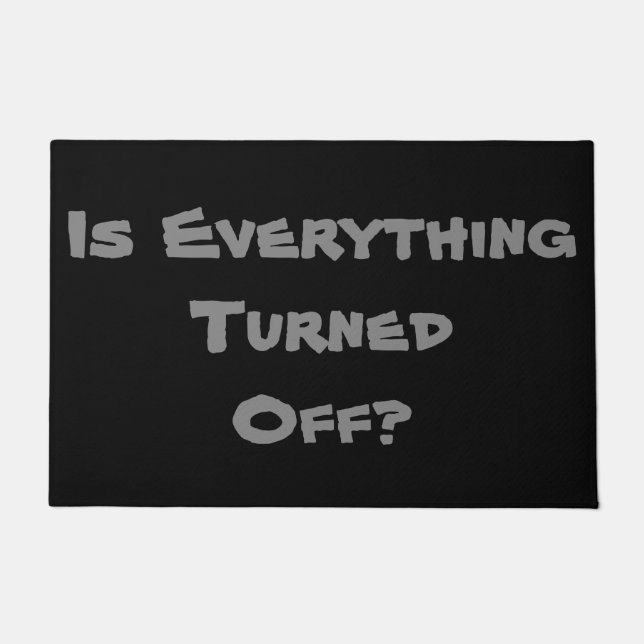 Spaß-Erinnerung vergessen nicht schwarze und graue Fußmatte (Vorderseite)