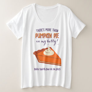 Spaß Erntedank Schwangerschaft Ankündigung Mutters Große Größe T-Shirt