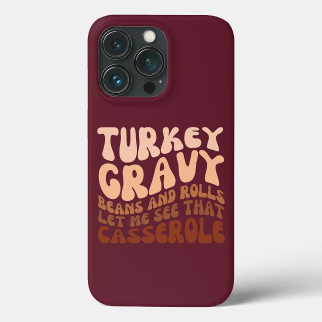 Spaß Erntedank Türkei Gravy Bohnen und Rollen Case-Mate iPhone Hülle (Rückseite)