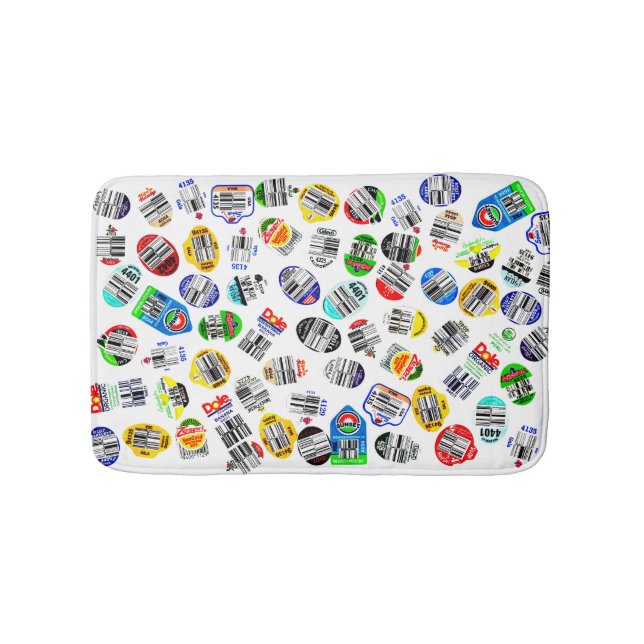 Spaß erstellen Strichcode-Aufkleber Badematte (Vorderseite)