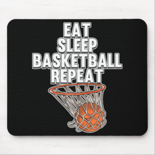 Spaß essen Schlaf Basketball Wiederholen Sport Tra Mousepad