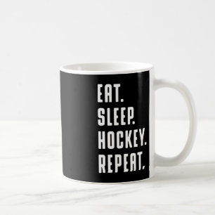 Spaß essen Sleep Hockey Wiederholung Spaß Grafik f Kaffeetasse