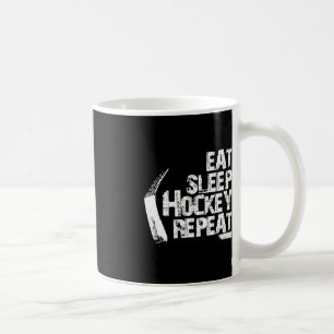 Spaß essen Sleep Ice Hockey Wiederholung Vintages  Kaffeetasse