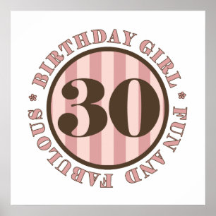 Spaß & Fabulous 30. Geburtstagsgeschenke Poster