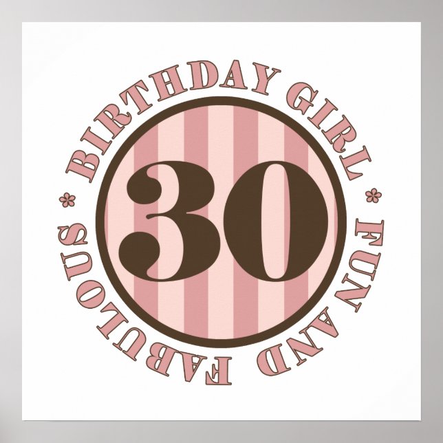 Spaß & Fabulous 30. Geburtstagsgeschenke Poster (Vorne)