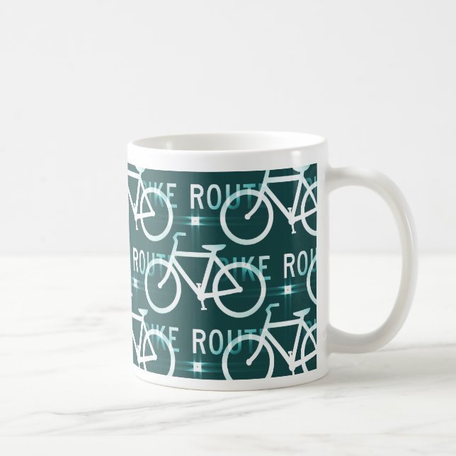 Spaß-Fahrrad-Weg Fixie Fahrrad-Radfahrer-Muster Tasse (Rechts)