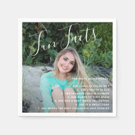 Spaß Fakten Abschluss Foto Einfach handschriftlich Serviette