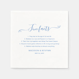 Spaß Fakten Blue Wedding Napkins Serviette