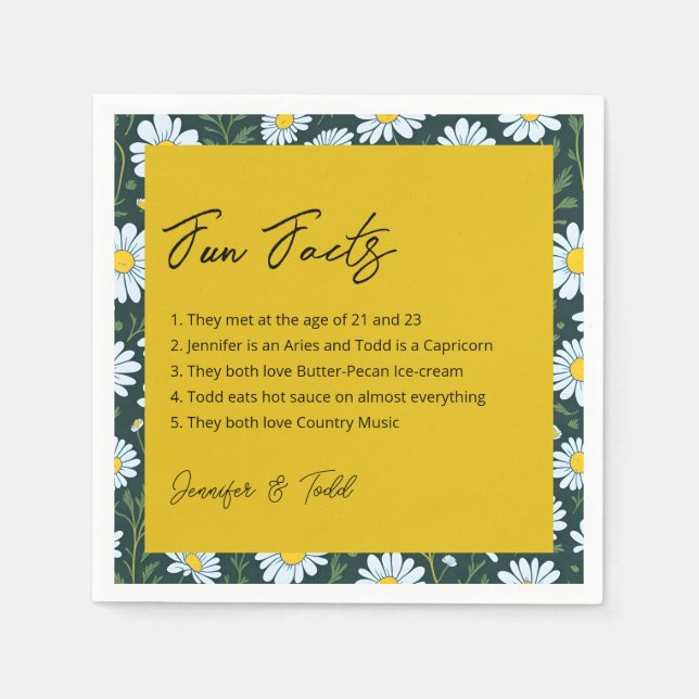 Spaß Fakten Cocktail Napkins Serviette (Vorderseite)