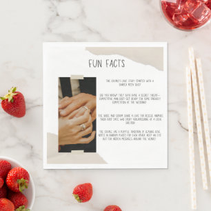 Spaß Fakten einfache Hochzeit Serviette