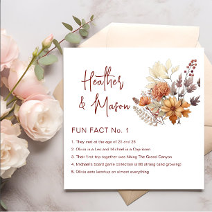 Spaß Fakten Fall Blumenhochzeit Napkins Serviette