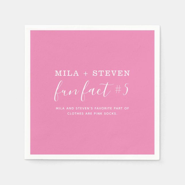 Spaß Fakten Hochzeiten von Napkins Serviette (Vorderseite)