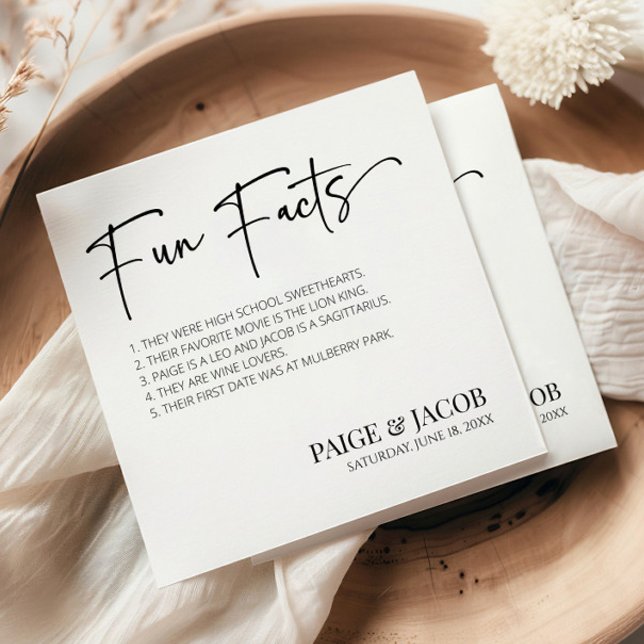 Spaß Fakten Klassische Minimale Minimalistische Ho Serviette (Von Creator hochgeladen)