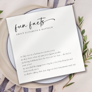 Spaß Fakten Minimalistische SkriptWedding Serviette
