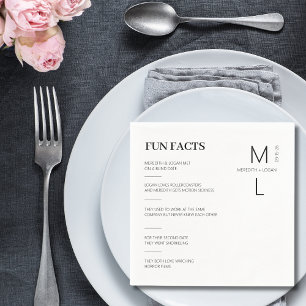 Spaß Fakten Mit Monogramm Hochzeit Napkins Serviette