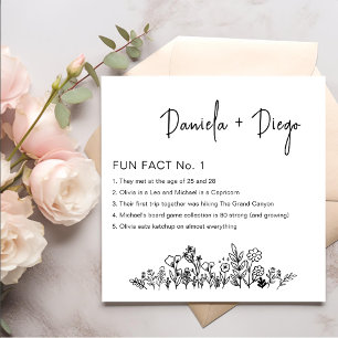 Spaß Fakten Moderne Minimalistische Hochzeit Napki Serviette