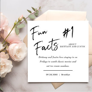 Spaß Fakten Moderne Minimalistische Hochzeit Napki Serviette
