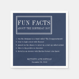 Spaß Fakten personalisierte Servietten zum Geburts