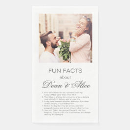 Spaß Fakten über Bride & Groom Modernes einfaches  Serviette