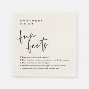 Spaß Fakten über das Paar Hochzeit Serviette