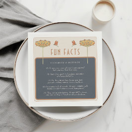 Spaß Fakten Vintag Dragonflies Orange Party Serviette