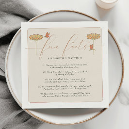 Spaß Fakten Vintag Dragonflies Orange Party Serviette