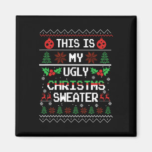 Spaß Familie passt Weihnachten hässliche Weihnacht Magnet