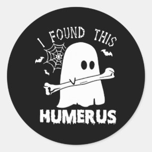 Spaß fand ich diesen Humerus Boo Ghost Halloween C Runder Aufkleber