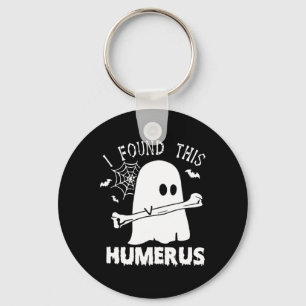 Spaß fand ich diesen Humerus Boo Ghost Halloween C Schlüsselanhänger