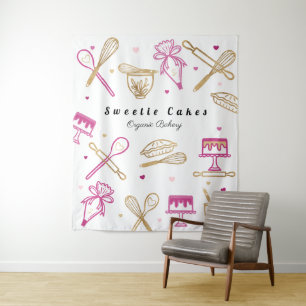 Spaß farbenfroh Backen & Kochen Hartnäckig Weiß & Wandteppich