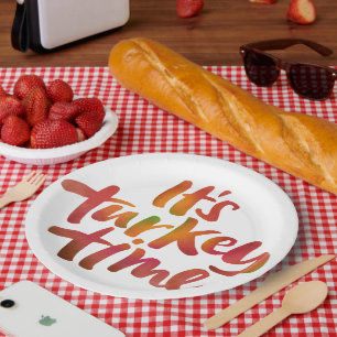 Spaß farbenfroh Es ist Türkei Zeit Erntedank Abend Pappteller