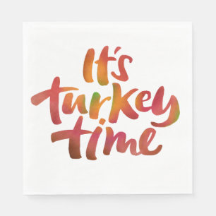 Spaß farbenfroh Es ist Türkei Zeit Erntedank Abend Serviette