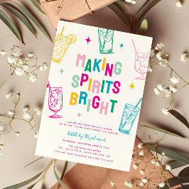 Spaß farbenfroh machen Spirituosen Helles Weihnach Einladung