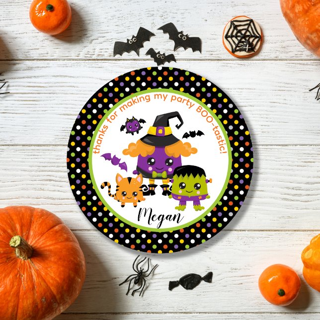 Spaß farbenfroh Monster Halloween-Party Gefallen Runder Aufkleber (Von Creator hochgeladen)