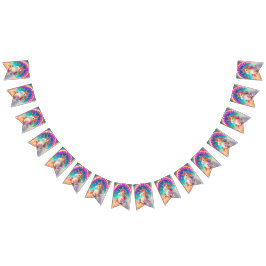 Spaß farbenfroh Unicorn Themed Happy Birthday Wimpelkette