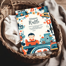 Spaß farbenfrohe Autos Boy Baby Duschvorrichtung W