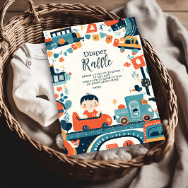 Spaß farbenfrohe Autos Boy Baby Duschvorrichtung W Begleitkarte