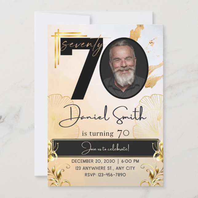 Spaß farbenfrohe Einladung zum Geburtstag - Perfek (Vorderseite)