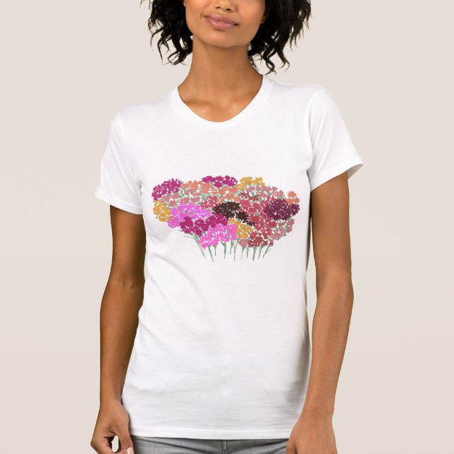 Spaß farbenfrohe, helle Happy Blume T-Shirt (Vorderseite)
