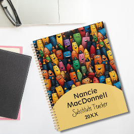 Spaß farbenfrohe Lehrerin Nachhilfe Pen Muster Planer