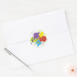 Spaß Farbenfrohe Paint Splash Stickers