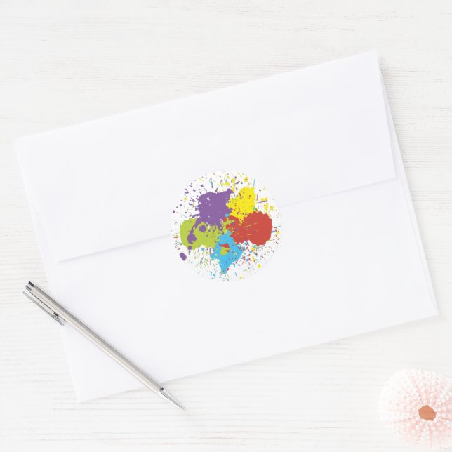 Spaß Farbenfrohe Paint Splash Stickers (Umschlag)