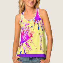 Spaß Farbenfrohe Paint Splash und Musiknoten auf Y