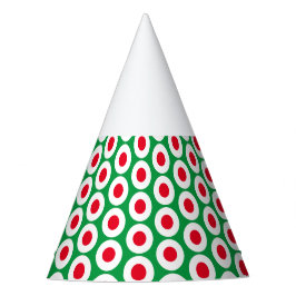 Spaß Farbenfrohe rote, grüne, zentrische Kreise Partyhütchen