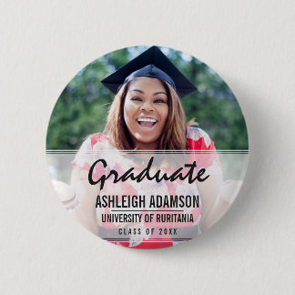Spaß Farbenfrohe Silhouetten | Graduierungspartei Button