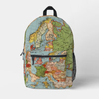Spaß Farbenfrohe Vintage Karte Europas