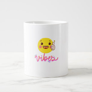 ✨ Spaß & Farbenspiel - Niedliche Trendy Positive E Jumbo-Tasse