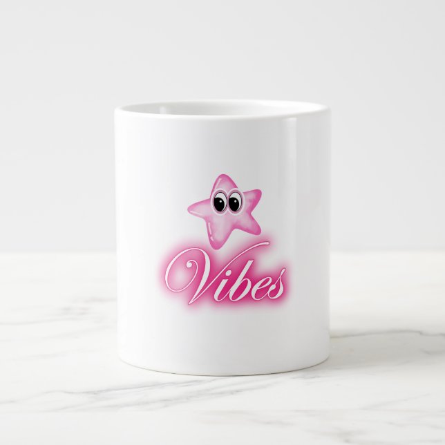 ✨ Spaß & Farbenspiel - Niedliche Trendy Positive E Jumbo-Tasse (Vorderseite)