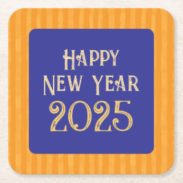 Spaß feierlich Glück Neujahr Mitternacht blauen St Rechteckiger Pappuntersetzer